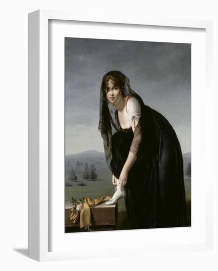 Etude de femme d'aprés nature, dit aussi : Portrait de madame Soustra-Marie Denise Villers-Framed Giclee Print