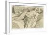 Etude de femme nue, couchée sur un lit cachant le visage de sa main droite-Théophile Alexandre Steinlen-Framed Giclee Print