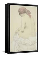 Etude de femme nue et assise-Armand Rassenfosse-Framed Stretched Canvas