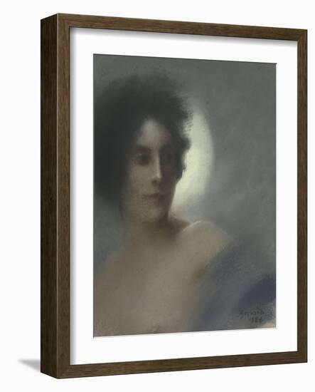 Etude de femme, ou l'Eclipse, ou Femme au croissant-Albert Besnard-Framed Giclee Print