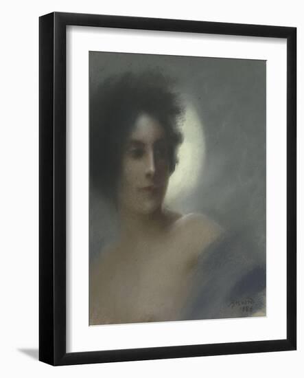 Etude de femme, ou l'Eclipse, ou Femme au croissant-Albert Besnard-Framed Giclee Print