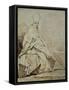 Etude De Figure Drapee Vetue D'Un Costume Ecclesiastique-Jean-Honoré Fragonard-Framed Stretched Canvas