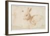 Etude de héron et de lapin-Arnould de Vuez-Framed Giclee Print