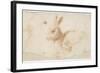 Etude de héron et de lapin-Arnould de Vuez-Framed Giclee Print