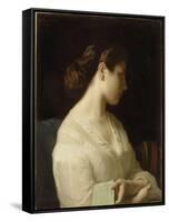 Etude de jeune fille dit la jeune grecque-Hippolyte Flandrin-Framed Stretched Canvas