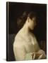 Etude de jeune fille dit la jeune grecque-Hippolyte Flandrin-Stretched Canvas