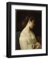 Etude de jeune fille dit la jeune grecque-Hippolyte Flandrin-Framed Premium Giclee Print