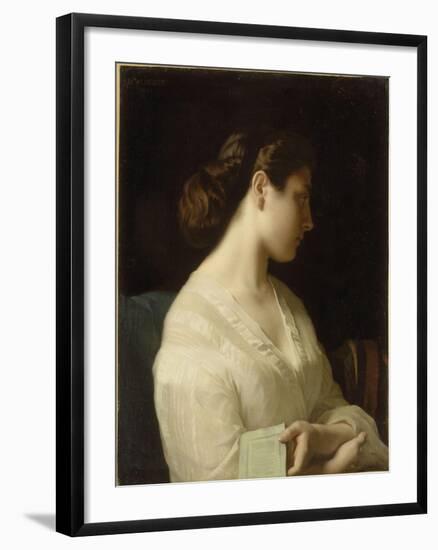 Etude de jeune fille dit la jeune grecque-Hippolyte Flandrin-Framed Giclee Print