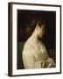 Etude de jeune fille dit la jeune grecque-Hippolyte Flandrin-Framed Giclee Print