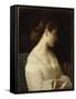 Etude de jeune fille dit la jeune grecque-Hippolyte Flandrin-Framed Stretched Canvas