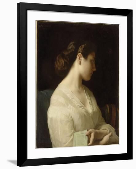 Etude de jeune fille dit la jeune grecque-Hippolyte Flandrin-Framed Giclee Print