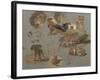 Etude de lions, de lionnes et de lionceaux, 17 esquisses-Rosa Bonheur-Framed Giclee Print