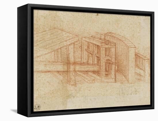 Etude de machine-Leonardo da Vinci-Framed Stretched Canvas