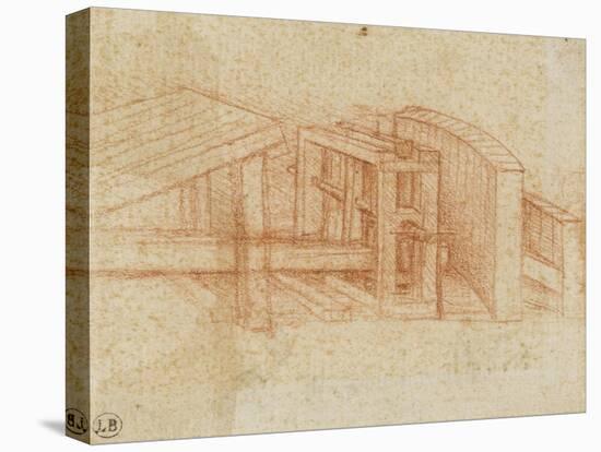 Etude de machine-Leonardo da Vinci-Stretched Canvas