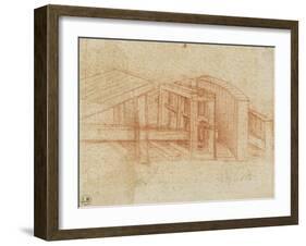 Etude de machine-Leonardo da Vinci-Framed Giclee Print