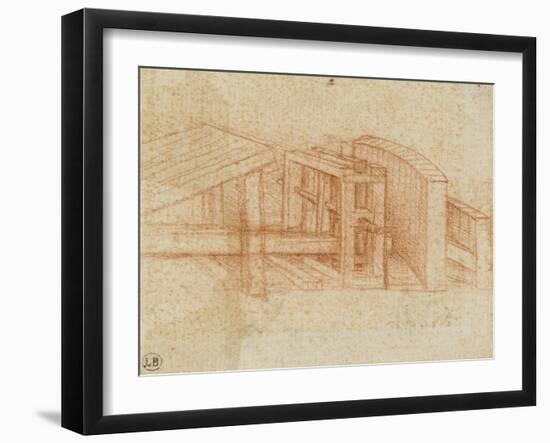 Etude de machine-Leonardo da Vinci-Framed Giclee Print