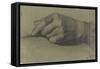 Etude de main gauche, les doigts repliés-Alphonse Legros-Framed Stretched Canvas