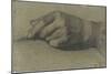 Etude de main gauche, les doigts repliés-Alphonse Legros-Mounted Giclee Print
