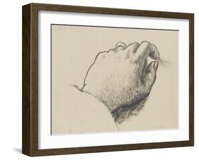 Etude de main : la main gauche de l'artiste-null-Framed Giclee Print
