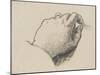 Etude de main : la main gauche de l'artiste-null-Mounted Giclee Print
