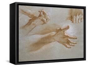 Etude de mains-null-Framed Stretched Canvas