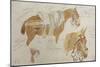 Etude de mule harnachée; 1832-Eugene Delacroix-Mounted Giclee Print