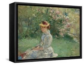 Etude de plein-air , ou Dans l'ile, 1880-Berthe Morisot-Framed Stretched Canvas