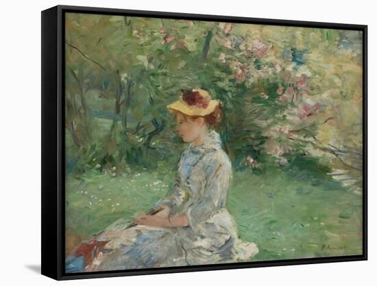 Etude de plein-air , ou Dans l'ile, 1880-Berthe Morisot-Framed Stretched Canvas