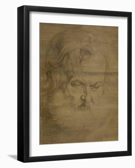 Etude de tête d'homme barbu pour l'apôtre Pierre du tableau de Munich-Albrecht Dürer-Framed Giclee Print