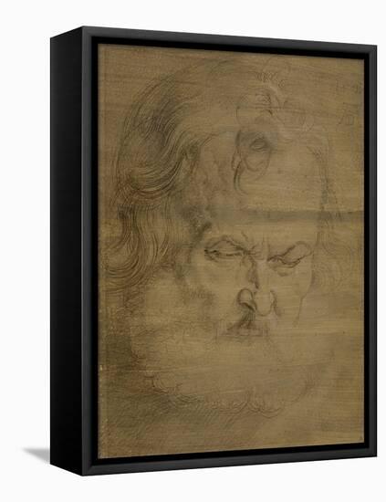 Etude de tête d'homme barbu pour l'apôtre Pierre du tableau de Munich-Albrecht Dürer-Framed Stretched Canvas