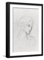 Etude de tête pour la fée aux griffons-Gustave Moreau-Framed Giclee Print