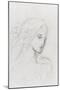 Etude de tête pour la fée aux griffons-Gustave Moreau-Mounted Giclee Print