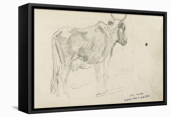 Etude de vache-Emile Wauters-Framed Stretched Canvas