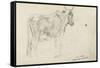 Etude de vache-Emile Wauters-Framed Stretched Canvas