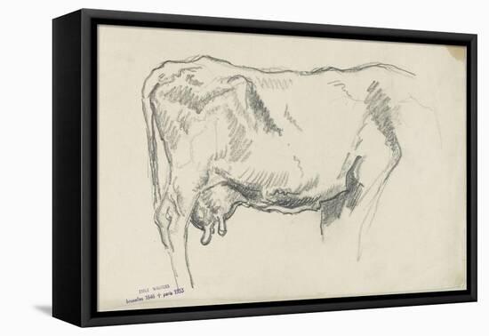 Etude de vache-Emile Wauters-Framed Stretched Canvas