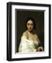 Etude florentine ou jeune fille en buste les yeux baissés-Hippolyte Flandrin-Framed Giclee Print