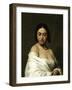 Etude florentine ou jeune fille en buste les yeux baissés-Hippolyte Flandrin-Framed Giclee Print