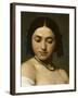 Etude florentine ou jeune fille en buste les yeux baissés-Hippolyte Flandrin-Framed Giclee Print