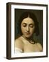 Etude florentine ou jeune fille en buste les yeux baissés-Hippolyte Flandrin-Framed Giclee Print