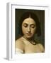 Etude florentine ou jeune fille en buste les yeux baissés-Hippolyte Flandrin-Framed Giclee Print