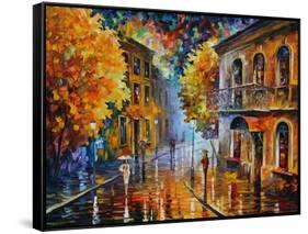 Etude in Red-Leonid Afremov-Framed Stretched Canvas