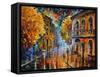 Etude in Red-Leonid Afremov-Framed Stretched Canvas