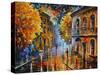 Etude in Red-Leonid Afremov-Stretched Canvas