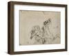 Etude pour Héliodore chassé du Temple-Eugene Delacroix-Framed Giclee Print