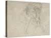 Etude pour la lutte de Jacob et de l'ange-Eugene Delacroix-Stretched Canvas