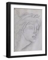 Etude pour la tête d'Orphée-Gustave Moreau-Framed Giclee Print