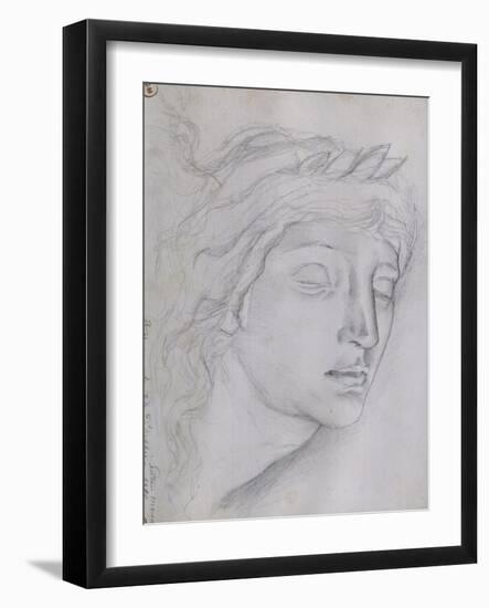 Etude pour la tête d'Orphée-Gustave Moreau-Framed Giclee Print