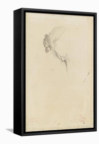 Etude pour Laure Bellelli-Edgar Degas-Framed Stretched Canvas