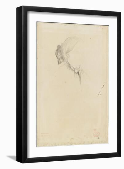 Etude pour Laure Bellelli-Edgar Degas-Framed Premium Giclee Print