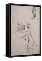 Etude pour le portrait de la baronne James de Rothschild-Jean-Auguste-Dominique Ingres-Framed Stretched Canvas